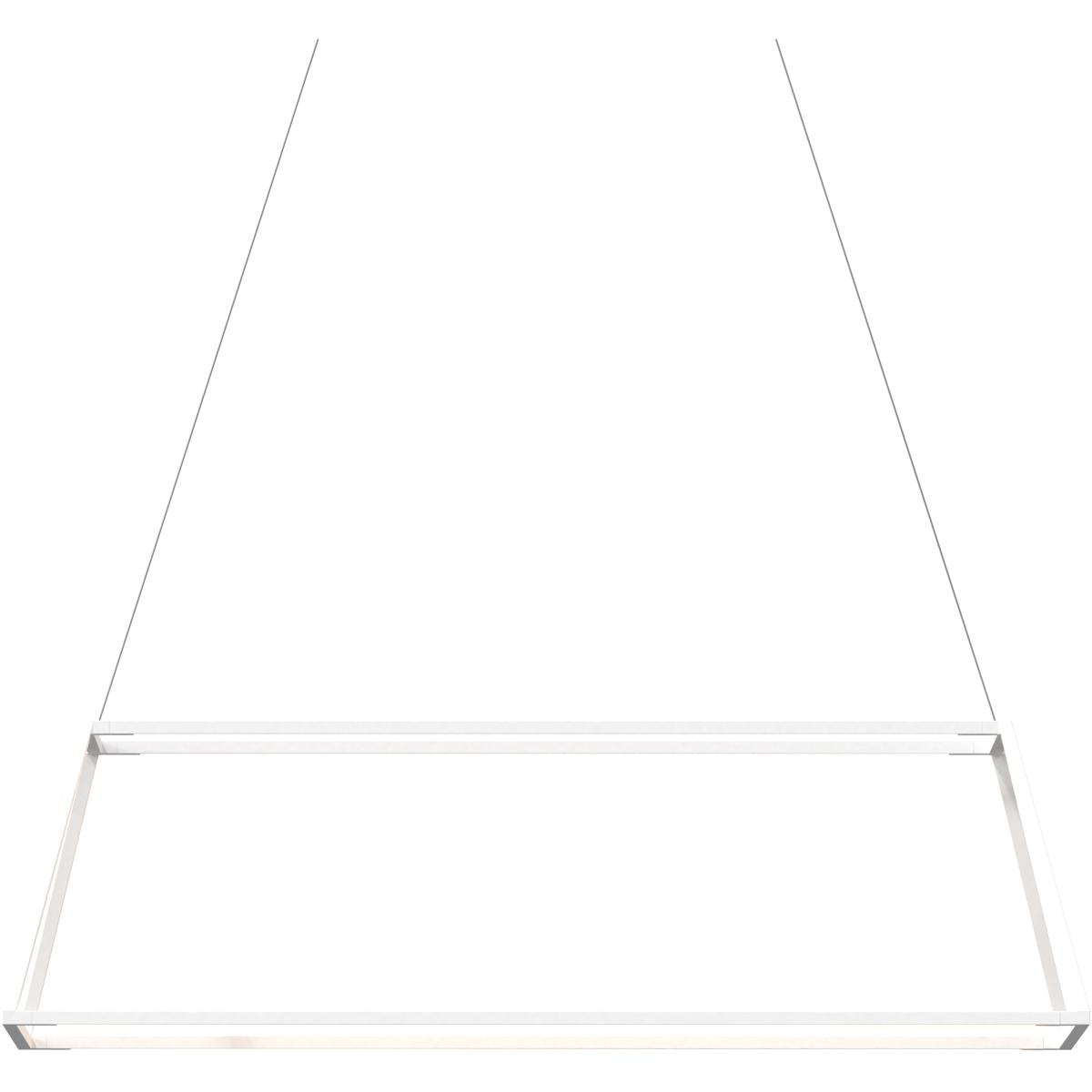 Koncept ZBP-38-RR-SW-MWT-CNP Z-Bar Rise LED 14 inch Matte white Pendant Ceiling Light, Rectangle